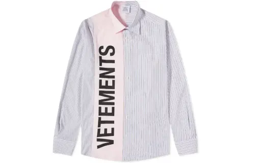 Vetements Shirts Women's Gray Pointed Collar Shirt