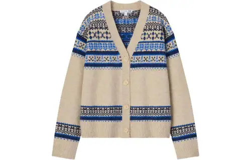 UNIQLO X MARNI Uniqlo Marni Co Branding Knitwear Women's Blue V Neck Moderate Other