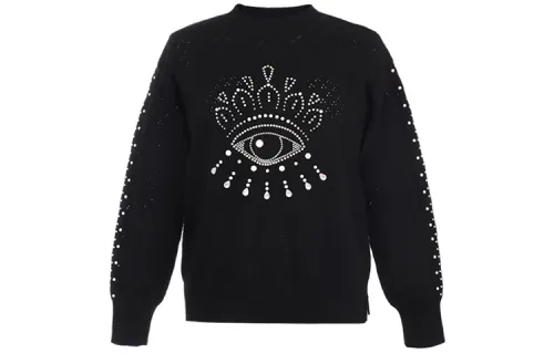 KENZO Knitwear Women's Black Crew Neck Moderate A Line