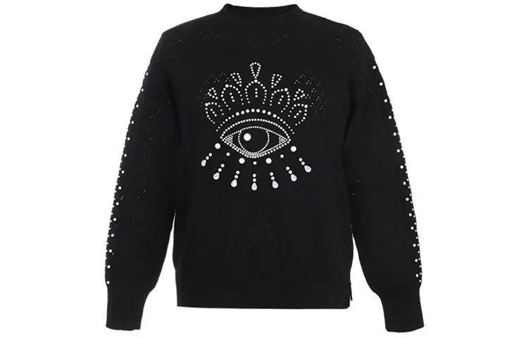 KENZO Knitwear Women's Black Crew Neck Moderate A Line