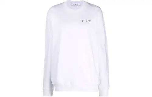 OFF WHITE Dinosaur Series Sweatshirts Women's White Crew Neck Moderate Regular