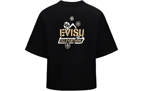 EVISU Sweatshirts Women's Black Crew Neck Moderate Regular