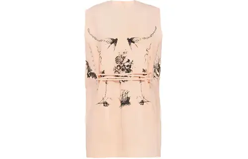 PRADA Shirts Women's Egg White Stone Color Crew Neck Moderate