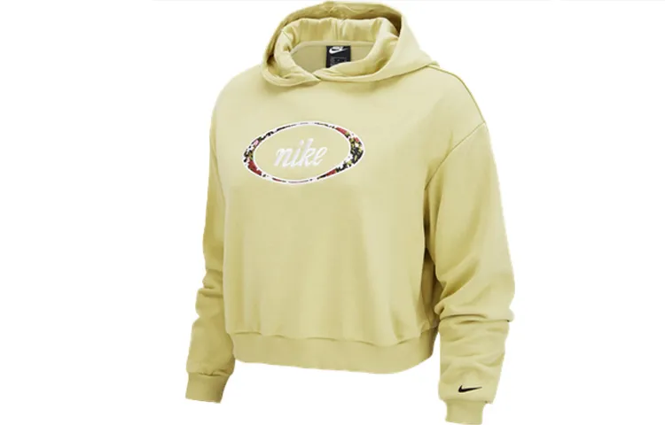 Nike Sweatshirts Women's Green Hooded Moderate Regular