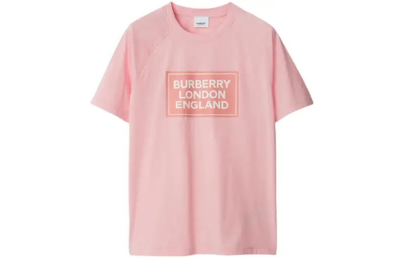 Burberry SS24 Raglan Sleeve T Shirt Women's Soft Floral Pink