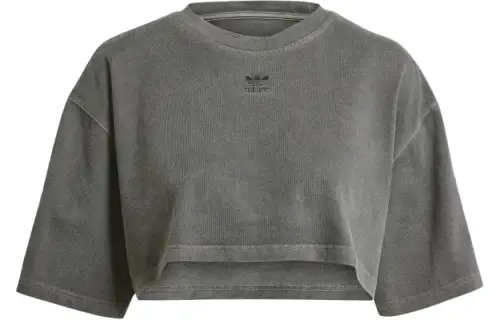 Adidas Originals ESSENTIALS Drop Shoulder Sleeve T Shirt Women's Black