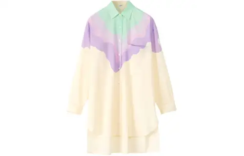 LOEWE Shirts Women's Beige Lapel Moderate Shirt