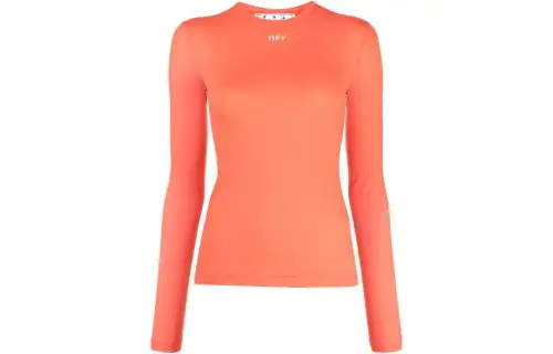 OFF-WHITE logo-print long-sleeve top