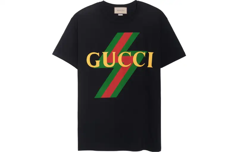 GUCCI SS23 Drop Shoulder Sleeve T Shirt Women's Black