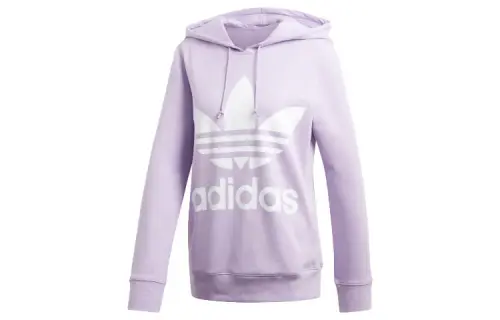 Adidas Originals Trefoil Sweatshirts Women's Glossy Finish Purple Hooded Moderate Other