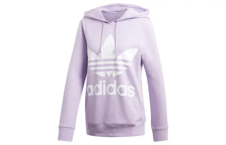 Adidas Originals Trefoil Sweatshirts Women's Glossy Finish Purple Hooded Moderate Other
