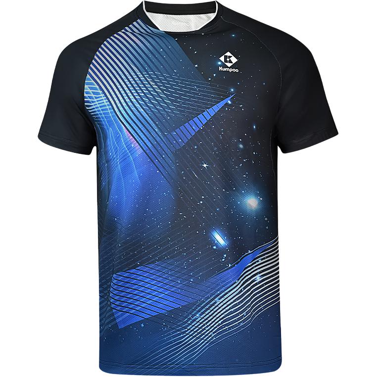 KUMPOO Badminton Jersey Unisex Black