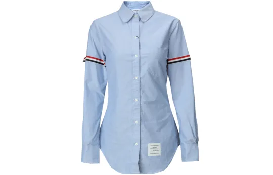 Thom Browne grosgrain armband long-sleeve Oxford shirt