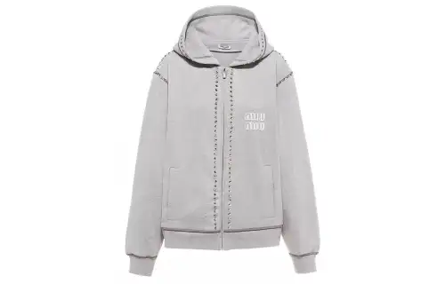 MIU MIU FW21 Sweatshirt Coat Women's Gray