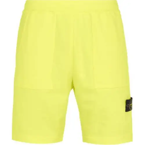 STONE ISLAND Casual Shorts Men's Yellow