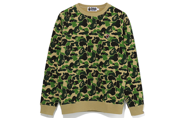 Женское худи A BATHING APE A BATHING APE LOGO (зеленое с камуфляжем)