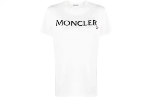 Moncler Logo embroidered Cotton T shirt
