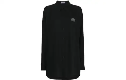 Balenciaga Shirts Women's Black Lapel Moderate Other