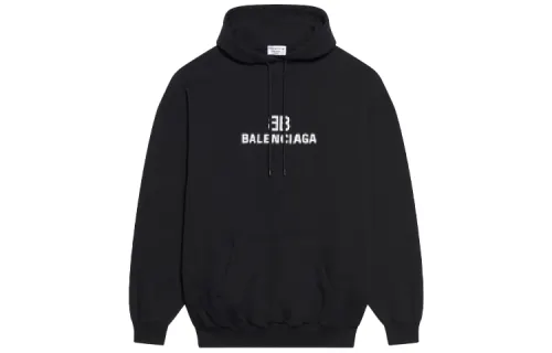 Balenciaga Women'ss Bb Pixel Medium Fit Hoodie Black