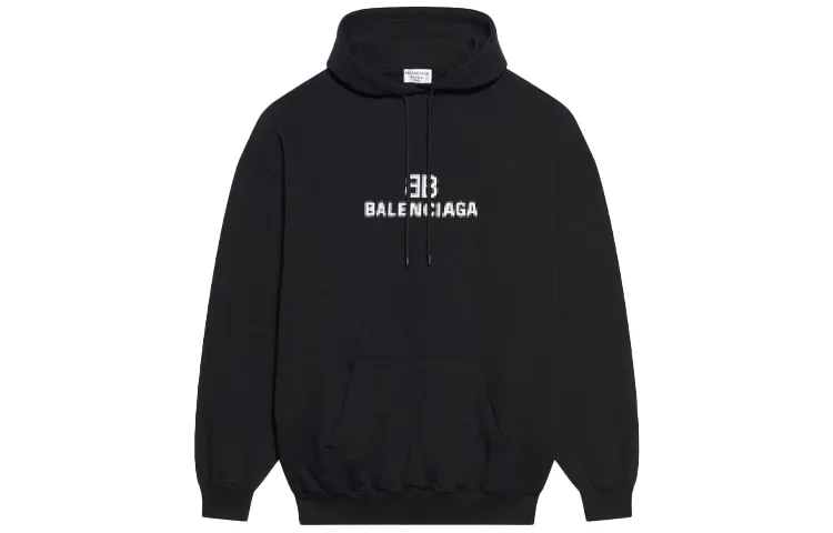 Balenciaga Women'ss Bb Pixel Medium Fit Hoodie Black