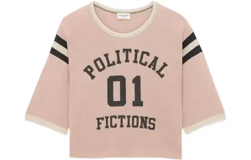 【Previous Season】slogan-print cropped T-shirt