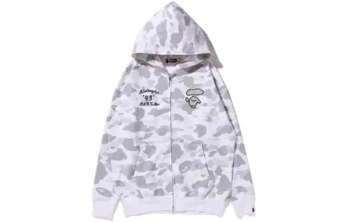 Bape Women's Color Camo Oversized Full Zip Hoodie Red