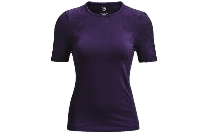 Under Armour RUSH Set in Sleeve T Shirt Women's Purple