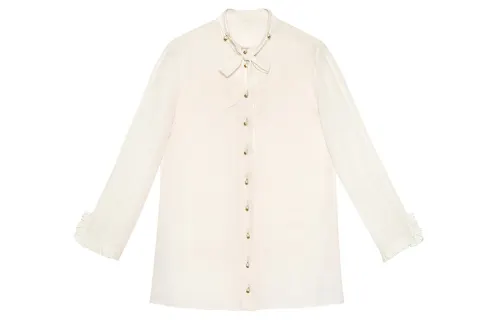 GUCCI Shirts Women's White Lapel Other
