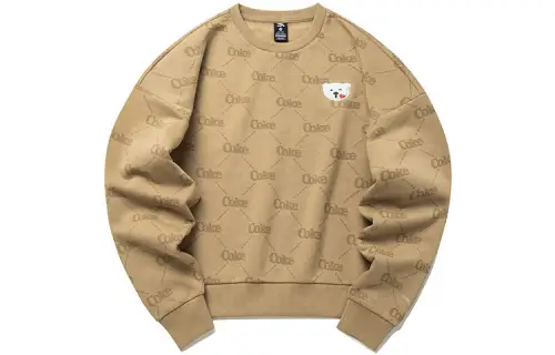 Anta x Coca Cola Life Collection Crew Neck Pullover Long Sleeved Fleece Lined Sweatshirt Women's
