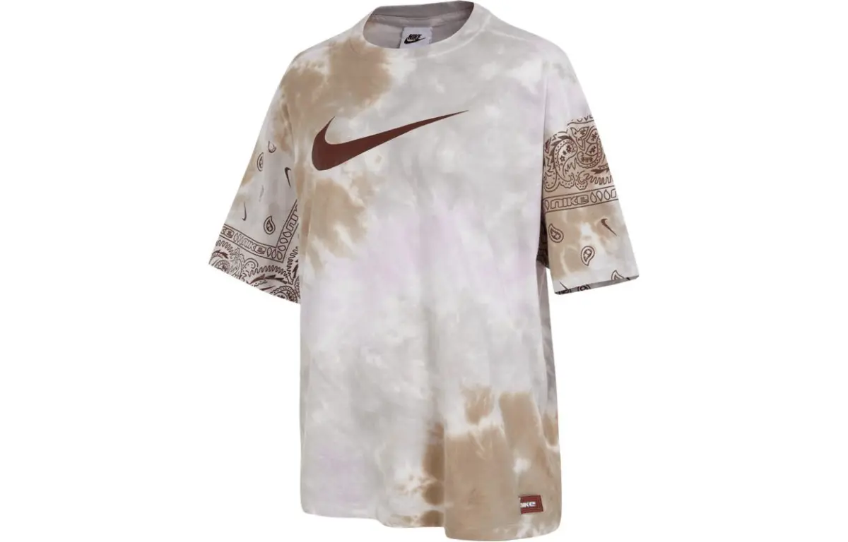 Nike Drop Shoulder Sleeve T Shirt Women's Khaki