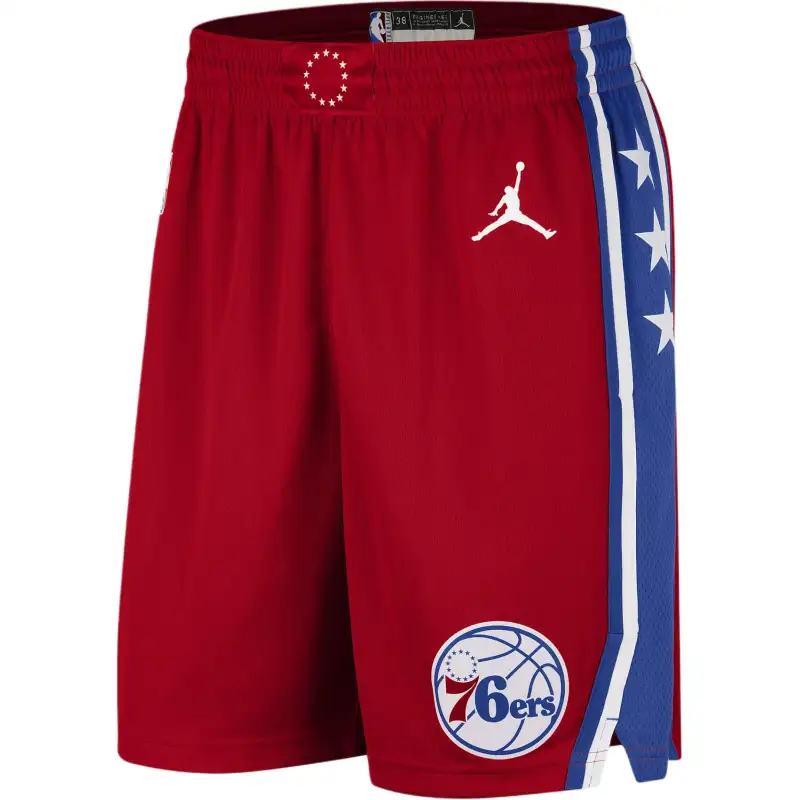 Jordan x NBA Philadelphia 76ers Statement Edition Basketball Shorts Men's University Red