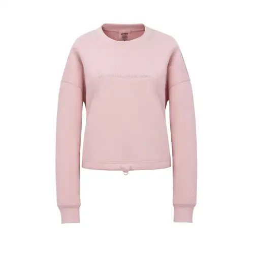 ASICS Sweatshirts Women's Pink Crew Neck Moderate Other