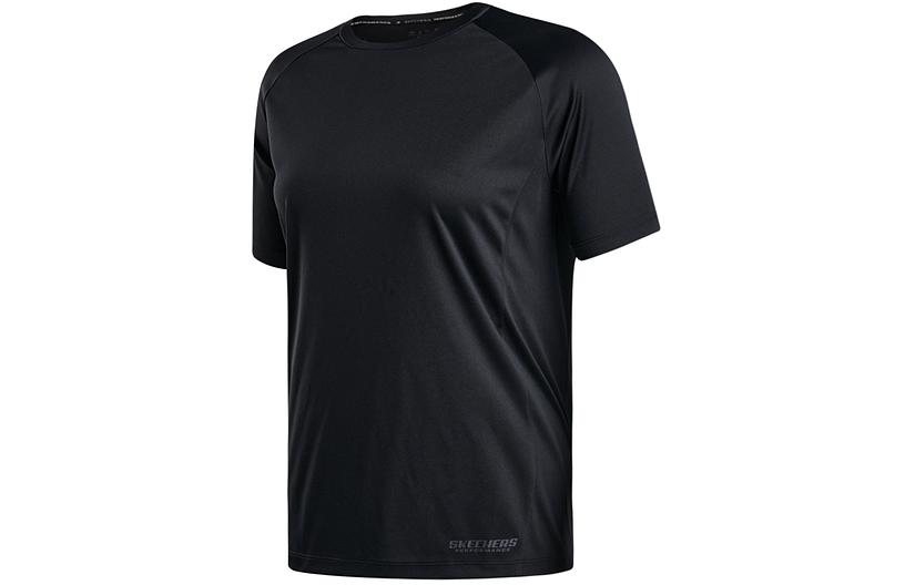 Skechers Raglan Sleeve Quick Dry T Shirts Women’s Carbon Black