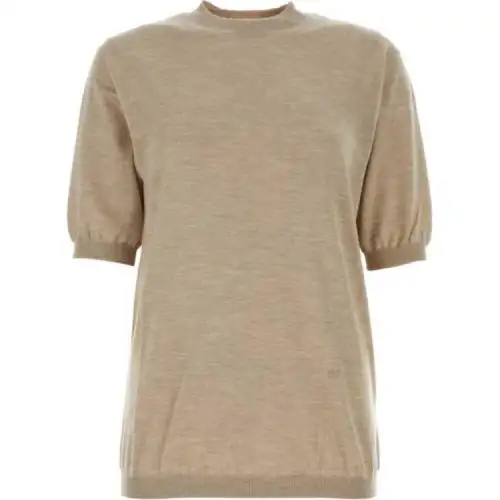Bottega Veneta Logo Embroidered Knitted Top