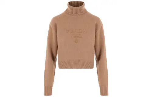 PRADA Sweaters Women's Brown Turtleneck Moderate Other
