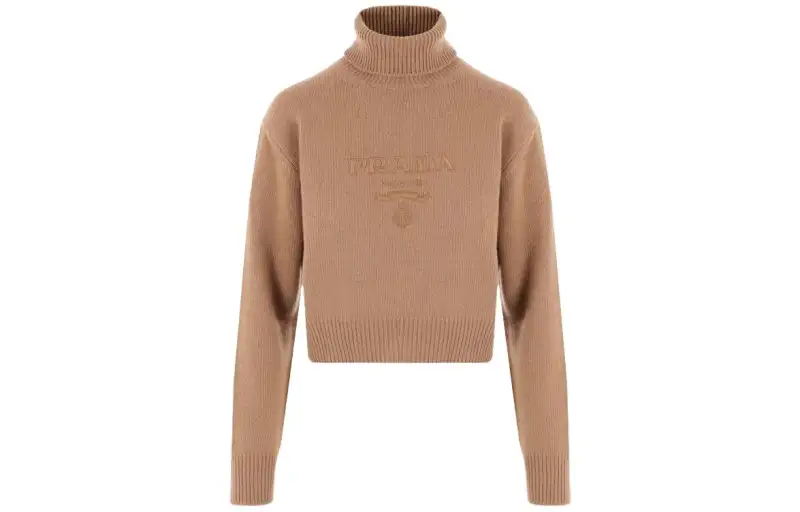 PRADA Sweaters Women's Brown Turtleneck Moderate Other