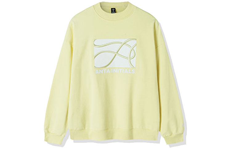 ANTA Life Collection Sweatshirts Women's Leisurely Yellow Crew Neck Moderate Regular
