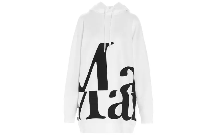 Maison Margiela Sweatshirts Women's White Hooded Moderate Regular