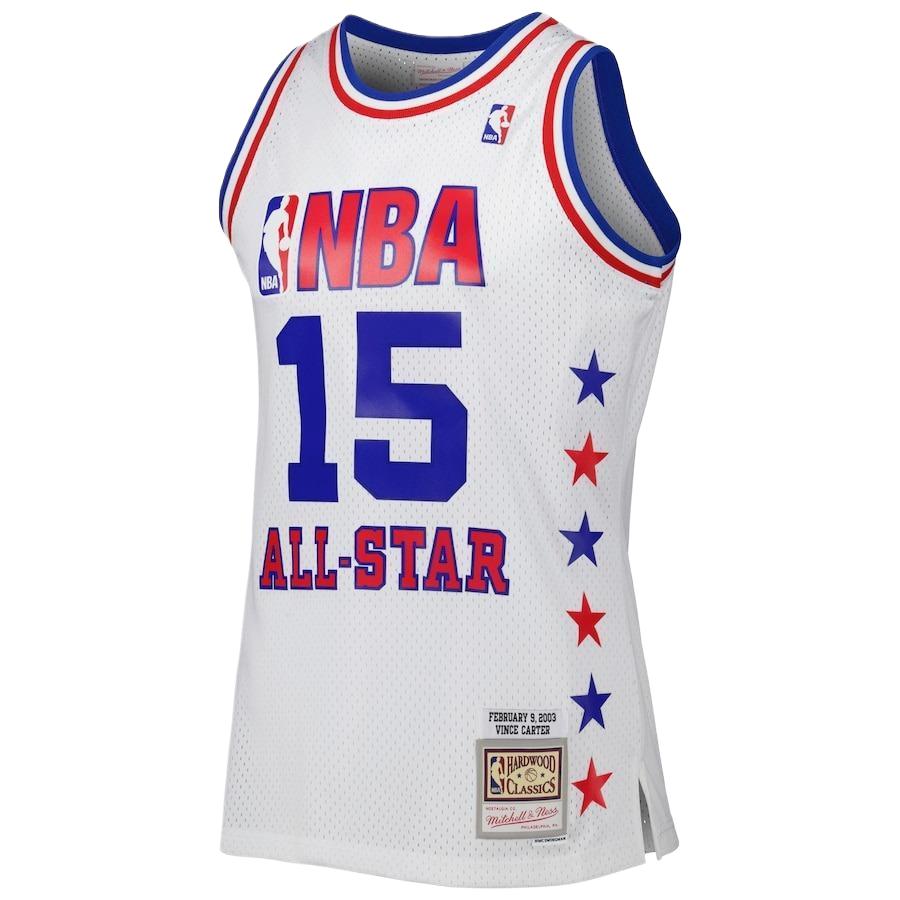 NBA X Mitchell & Ness joint Vince Carter brand logo alphanumeric print pullover basketball vest, men's white