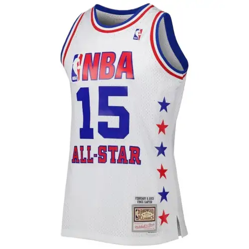 NBA X Mitchell & Ness joint Vince Carter brand logo alphanumeric print pullover basketball vest, men's white