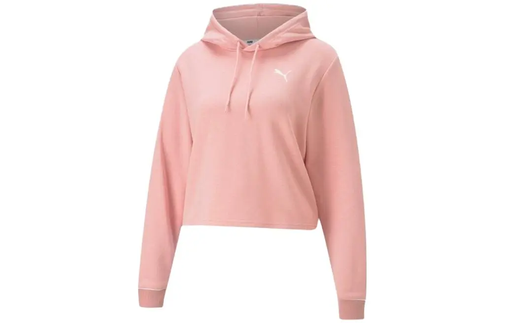 PUMA Sweatshirts Women's Wedding Pink Hooded Moderate Regular