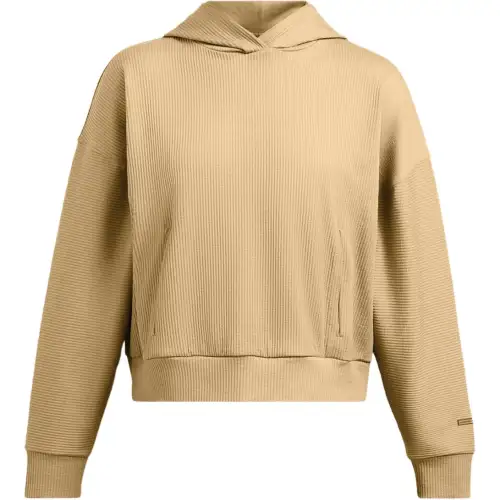 Under Armour Rib Oversized Hoodie Sweatshirt Women's Camel
