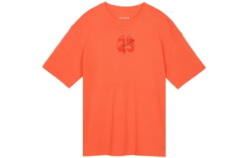 Jordan Drop Shoulder Sleeve T Shirt Women's Orange