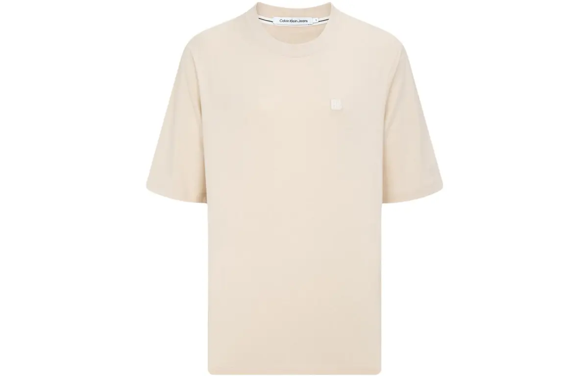 CALVIN KLEIN Drop Shoulder Sleeve T Shirt Women's Light Khaki