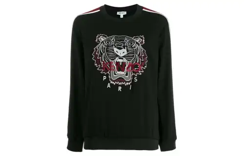 KENZO Sweatshirts Women's Black Crew Neck Moderate Regular