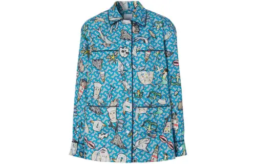 Burberry Shirts Women's Blue Polo Collar Moderate Other