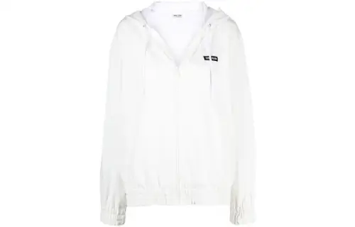 MIU MIU FW21 Sweatshirt Coat Women's White