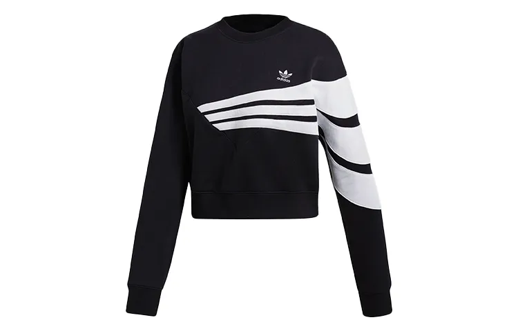 Adidas Originals Sweatshirts Women's Black Crew Neck Moderate Regular