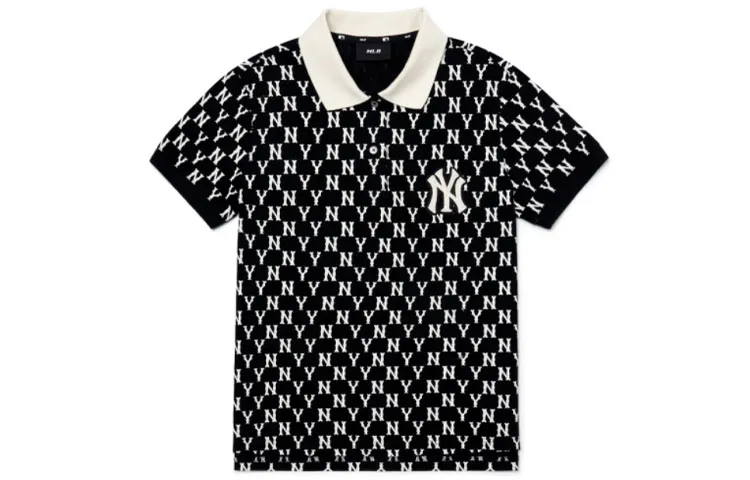 MLB Basic Logo Polo Shirt Women's Black