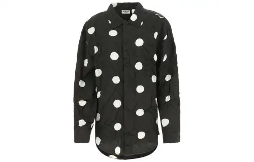 Balenciaga Shirts Women's Black Lapel Moderate